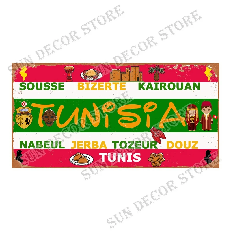 Qatar Tunisia Brazil Cuba Tin  - Home Decor Qatar avis et prix