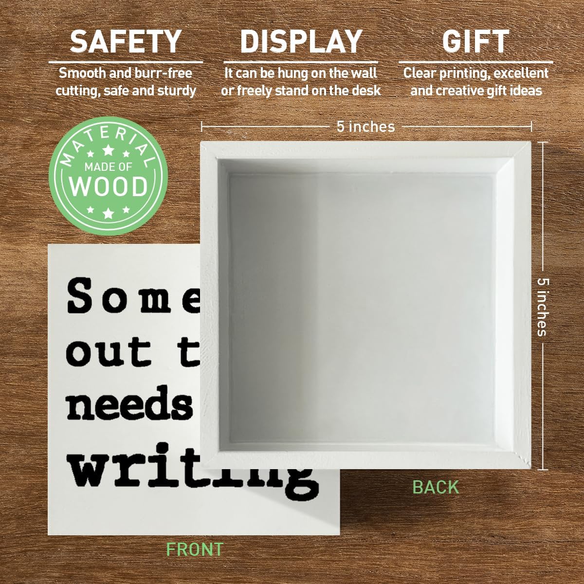 Wooden Box Sign for Writers, N - Home Decor Free Images avis et prix