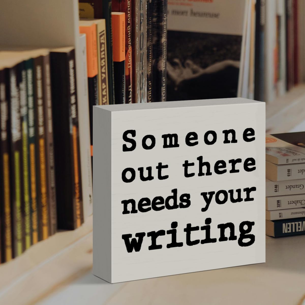 Wooden Box Sign for Writers, N - Home Decor Free Images avis et prix