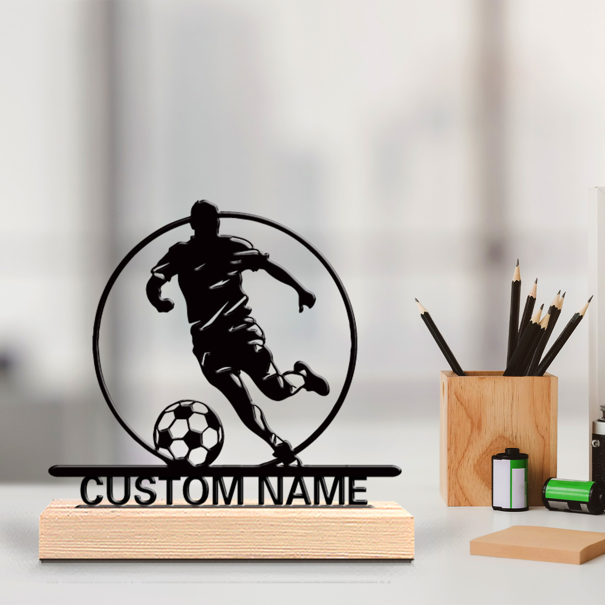 Custom Soccer Player Metal Sta - Home Decor Inspo avis et prix