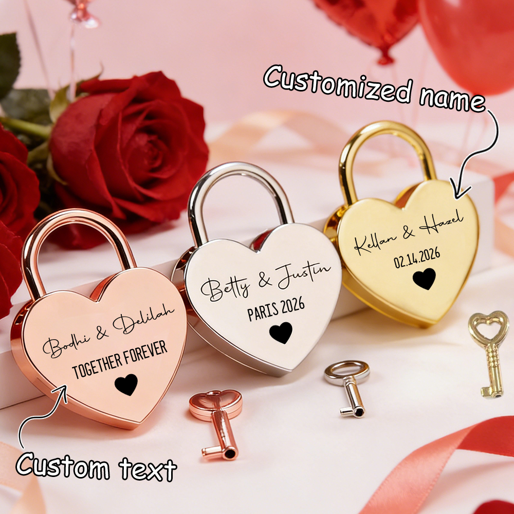Custom Name Heart-Shaped Padlo - Home Decor Inspo avis et prix