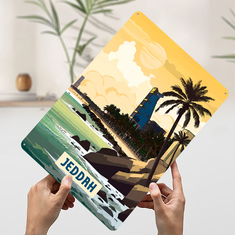 Jeddah Poster Customized Vinta - Home Decor Jeddah avis et prix