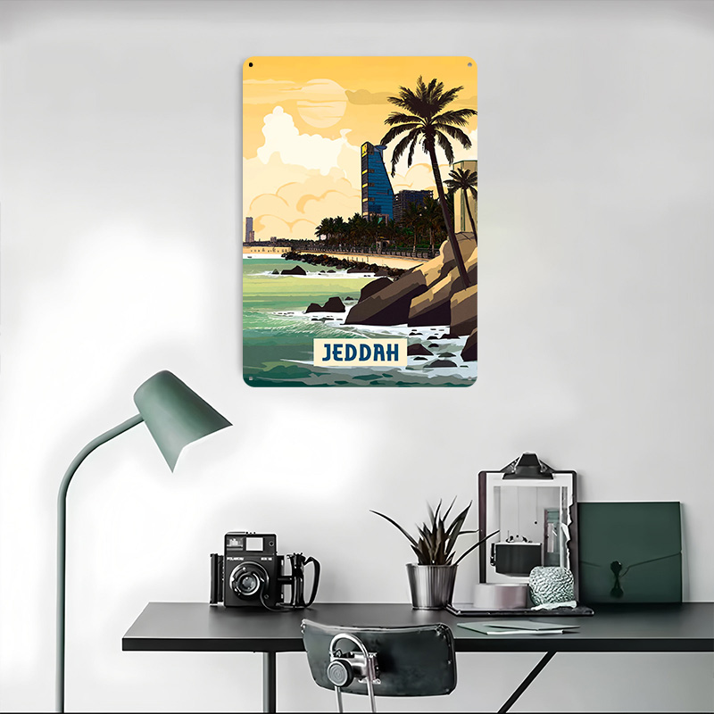 Jeddah Poster Customized Vinta - Home Decor Jeddah avis et prix