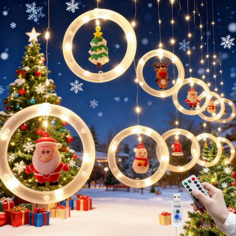 LED Santa Claus Curtain Light  - String Curtain Light avis et prix