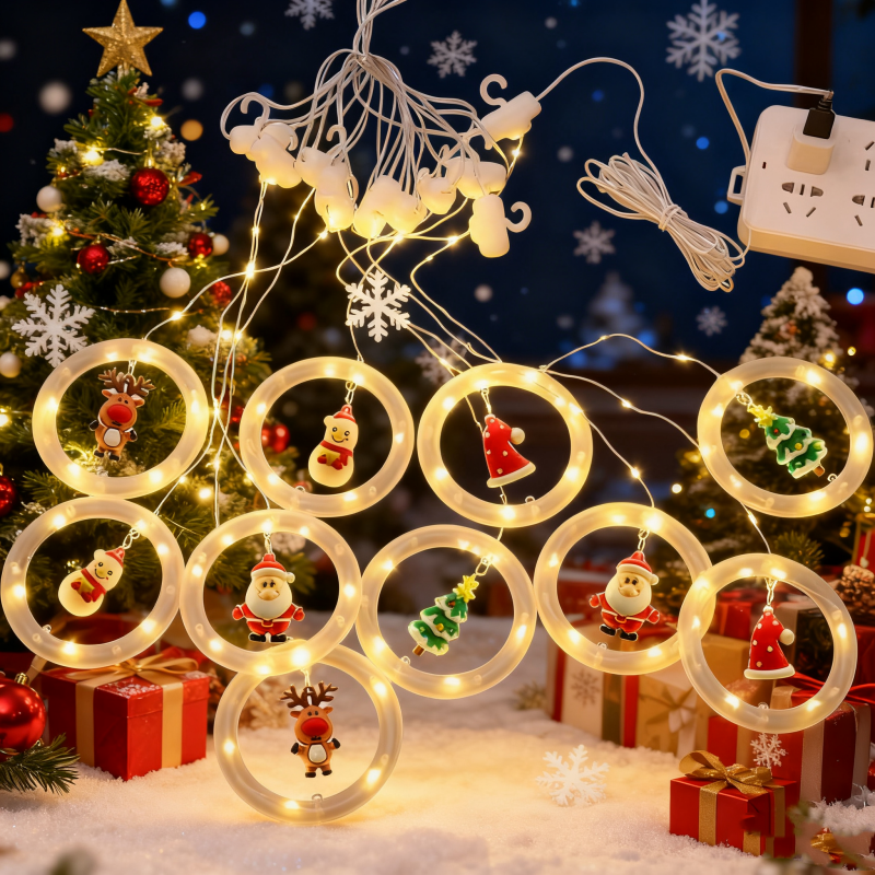 LED Santa Claus Curtain Light  - String Curtain Light avis et prix