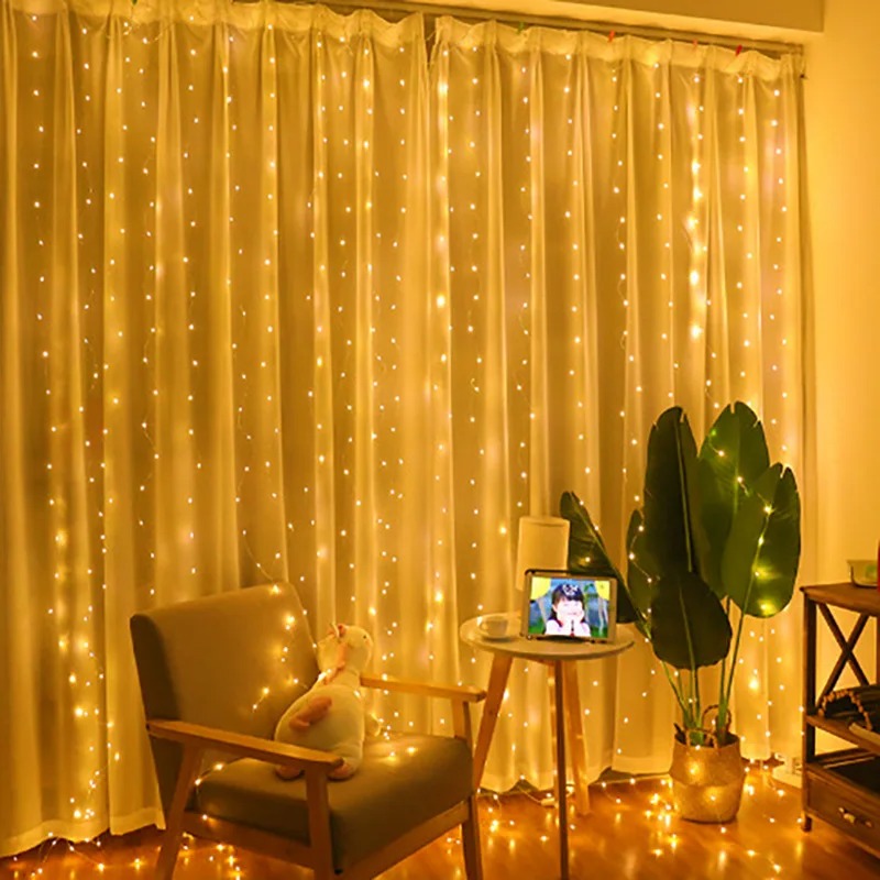 4/6M/8 Mode Curtain Garland on - String Curtain Light avis et prix