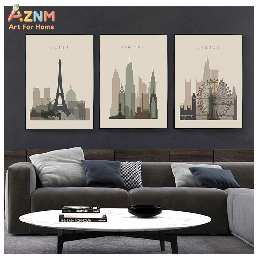 Retro Posters Paris London New - Home Decor New York avis et prix