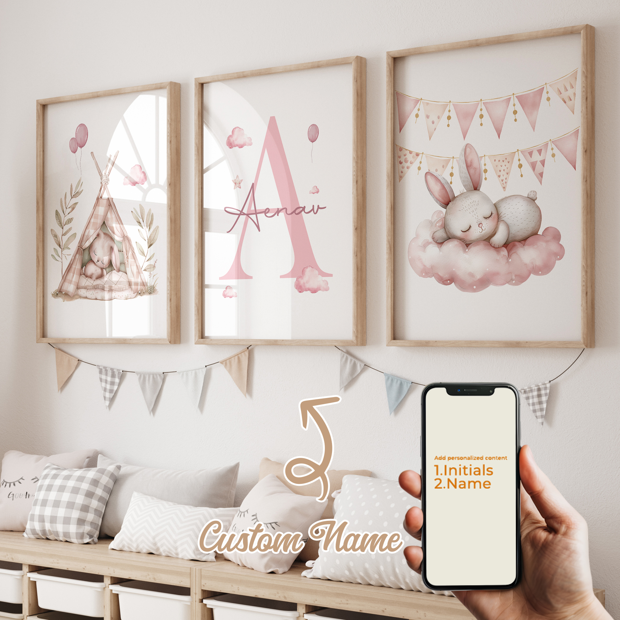 3pcs Personalized Custom Name  - Home Decor Aesthetic avis et prix