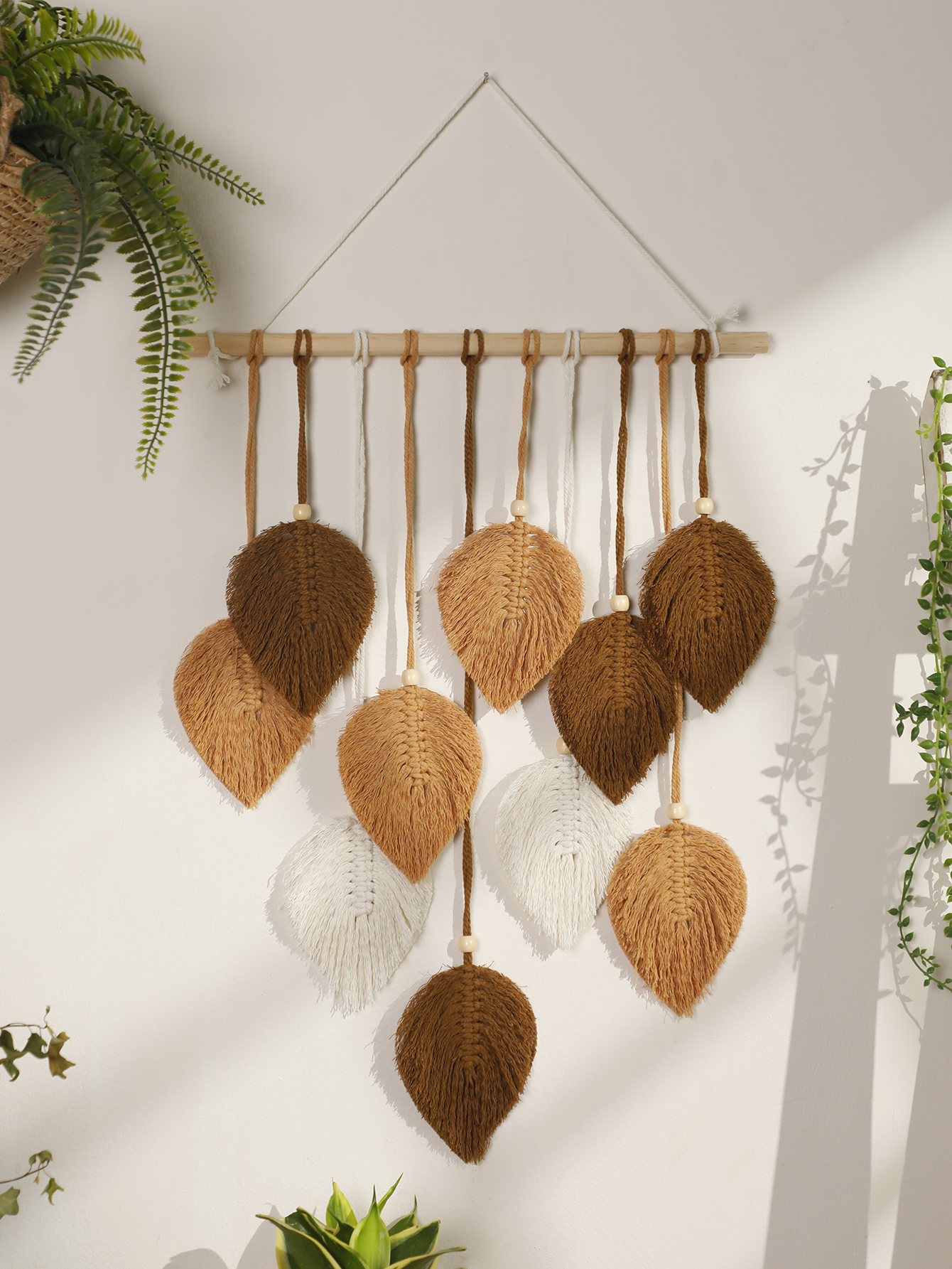 Leaf Macrame Tapestry Brown Gr - Home Decor Under 100 avis et prix