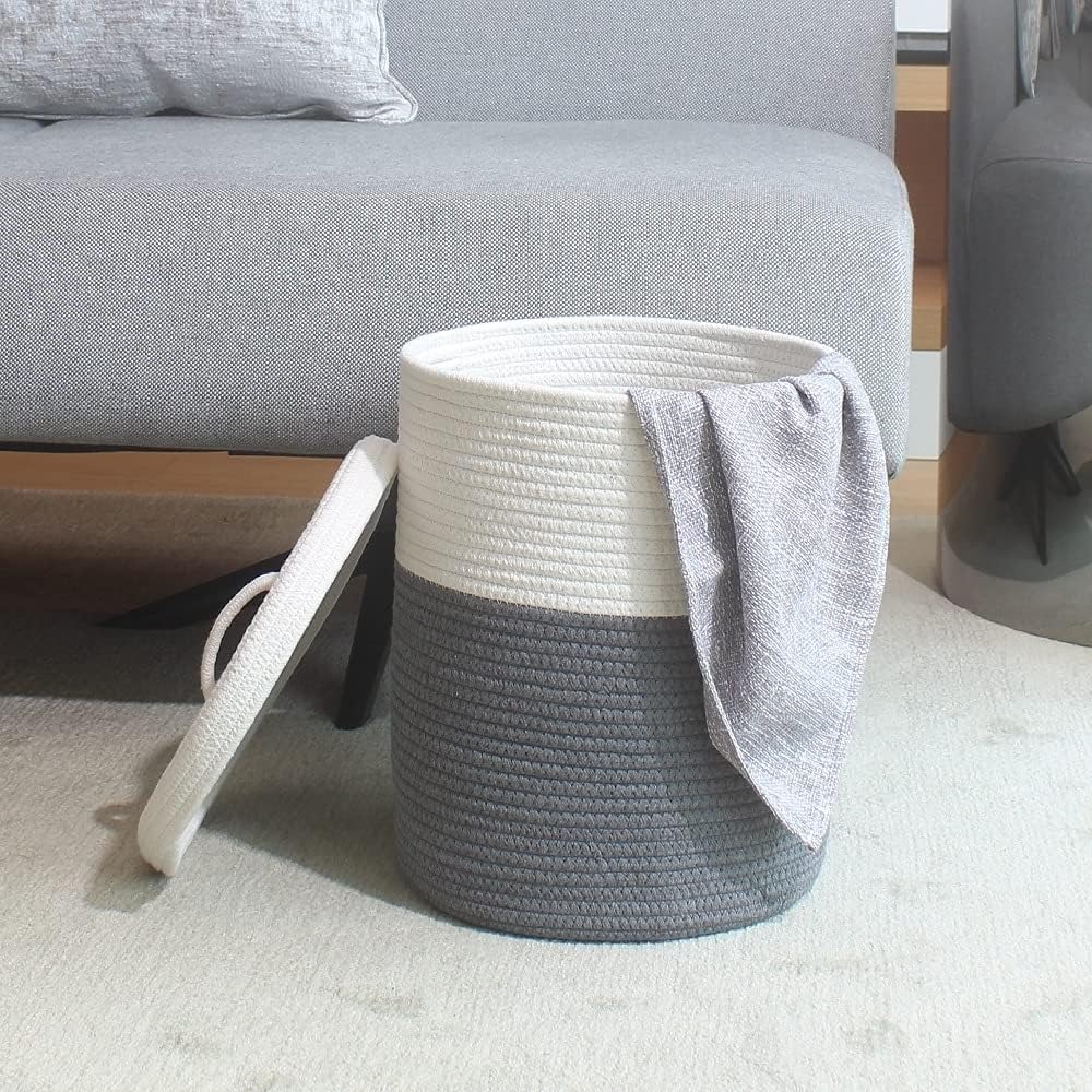 Cotton Rope Storage Basket wit - Home Decor Hampers avis et prix