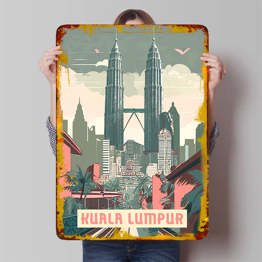 Kuala Lumpur Skyline Metal Wal - Home Decor Kuala Lumpur avis et prix