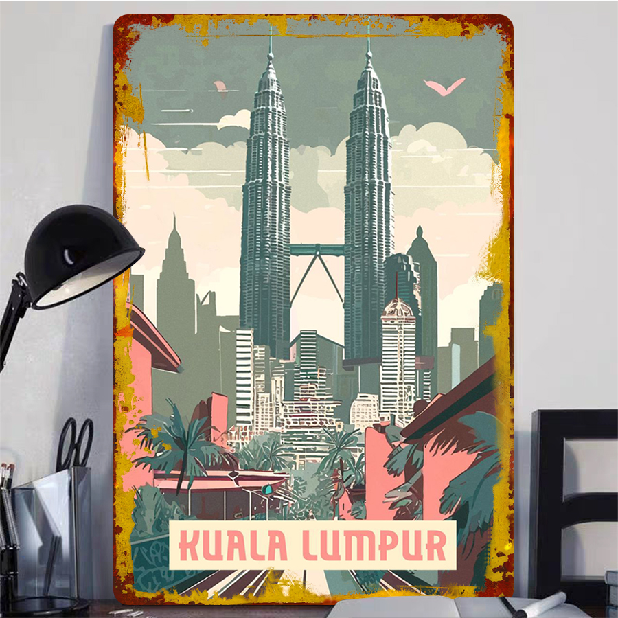 Kuala Lumpur Skyline Metal Wal - Home Decor Kuala Lumpur avis et prix
