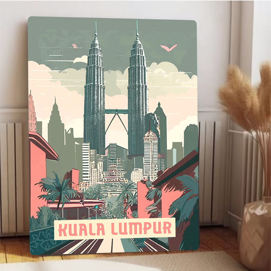 Kuala Lumpur Skyline Metal Wal - Home Decor Kuala Lumpur avis et prix