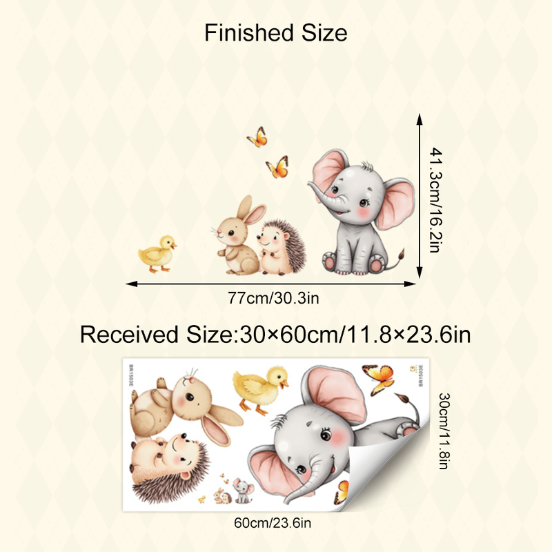 Cartoon Animal Wall Sticker -  - Flooring Home Decor avis et prix