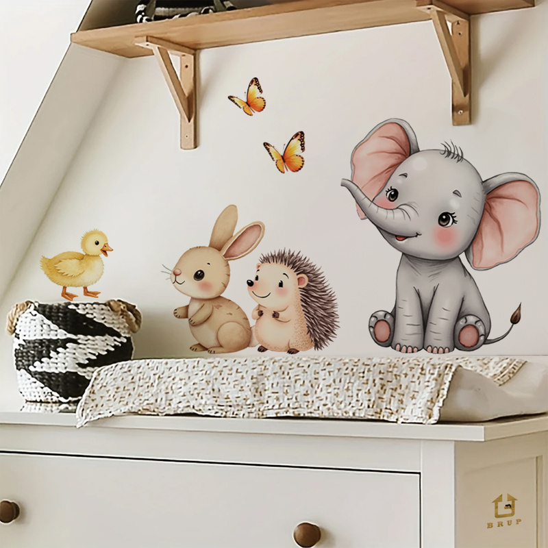 Cartoon Animal Wall Sticker -  - Flooring Home Decor avis et prix