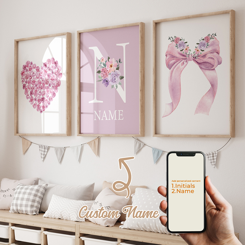 3pcs Personalized Custom Name  - Home Decor Aesthetic avis et prix