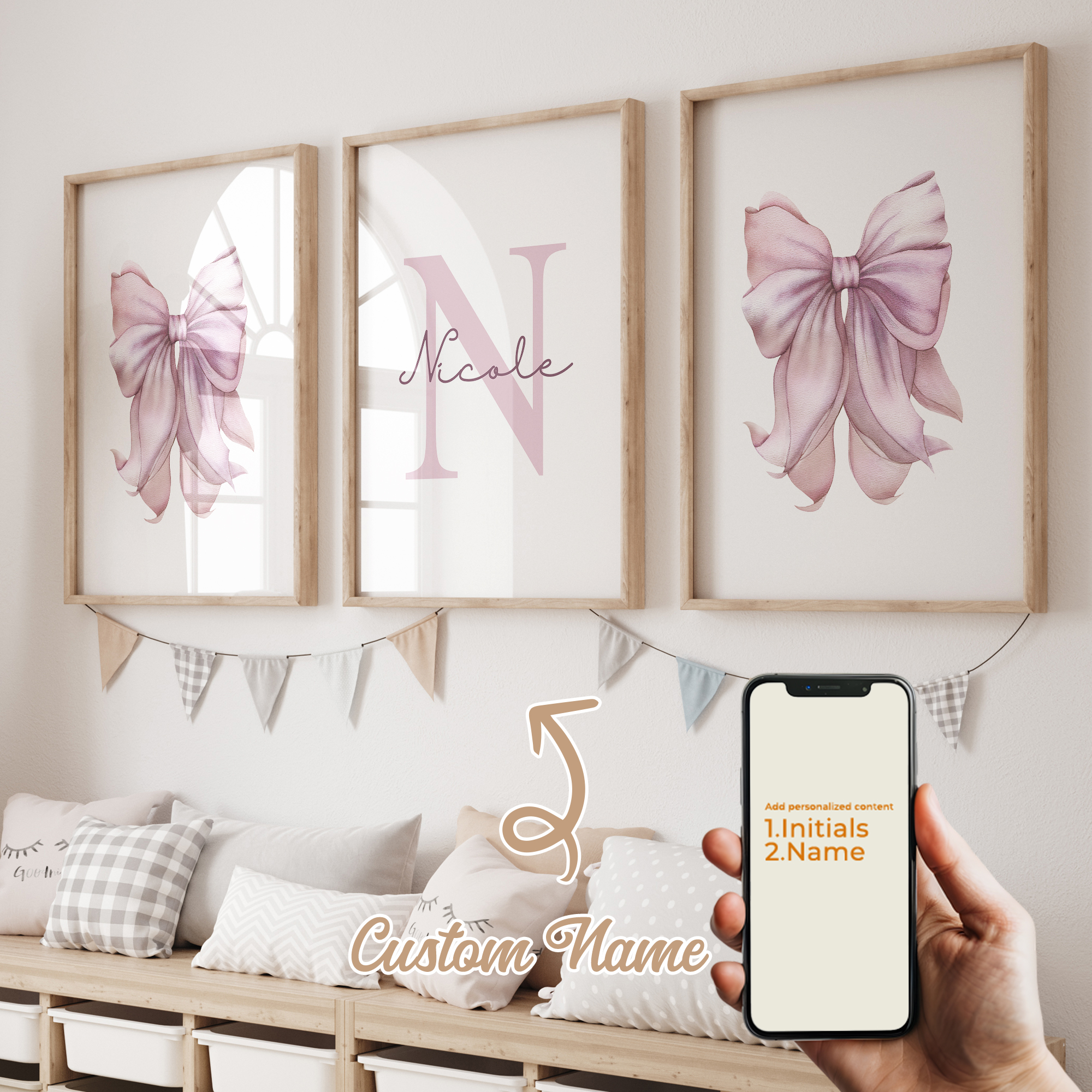 3pcs Personalized Custom Name  - Home Decor Aesthetic avis et prix