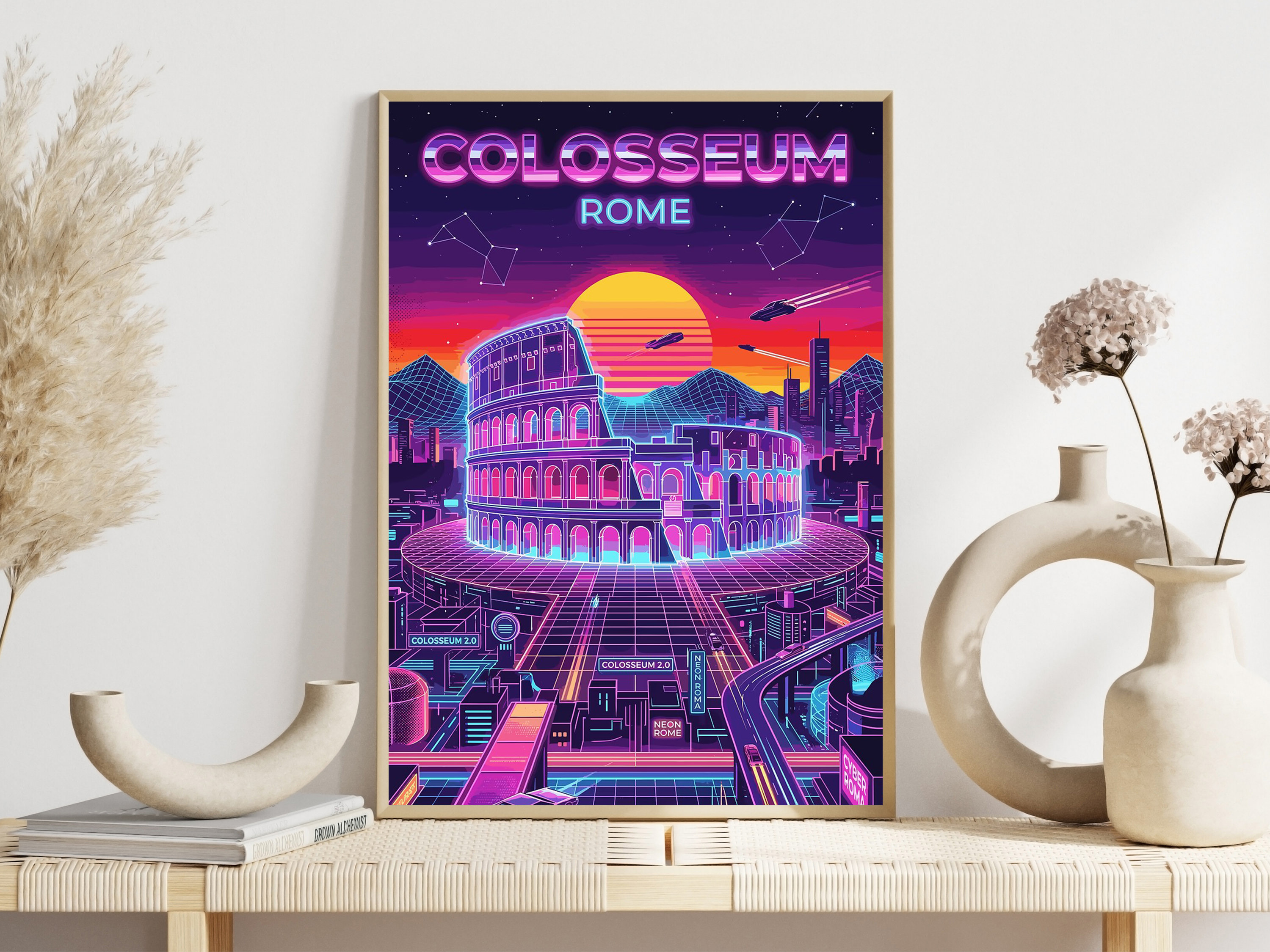 Retro Neon City Nightscape Pos - Home Decor Kuala Lumpur avis et prix