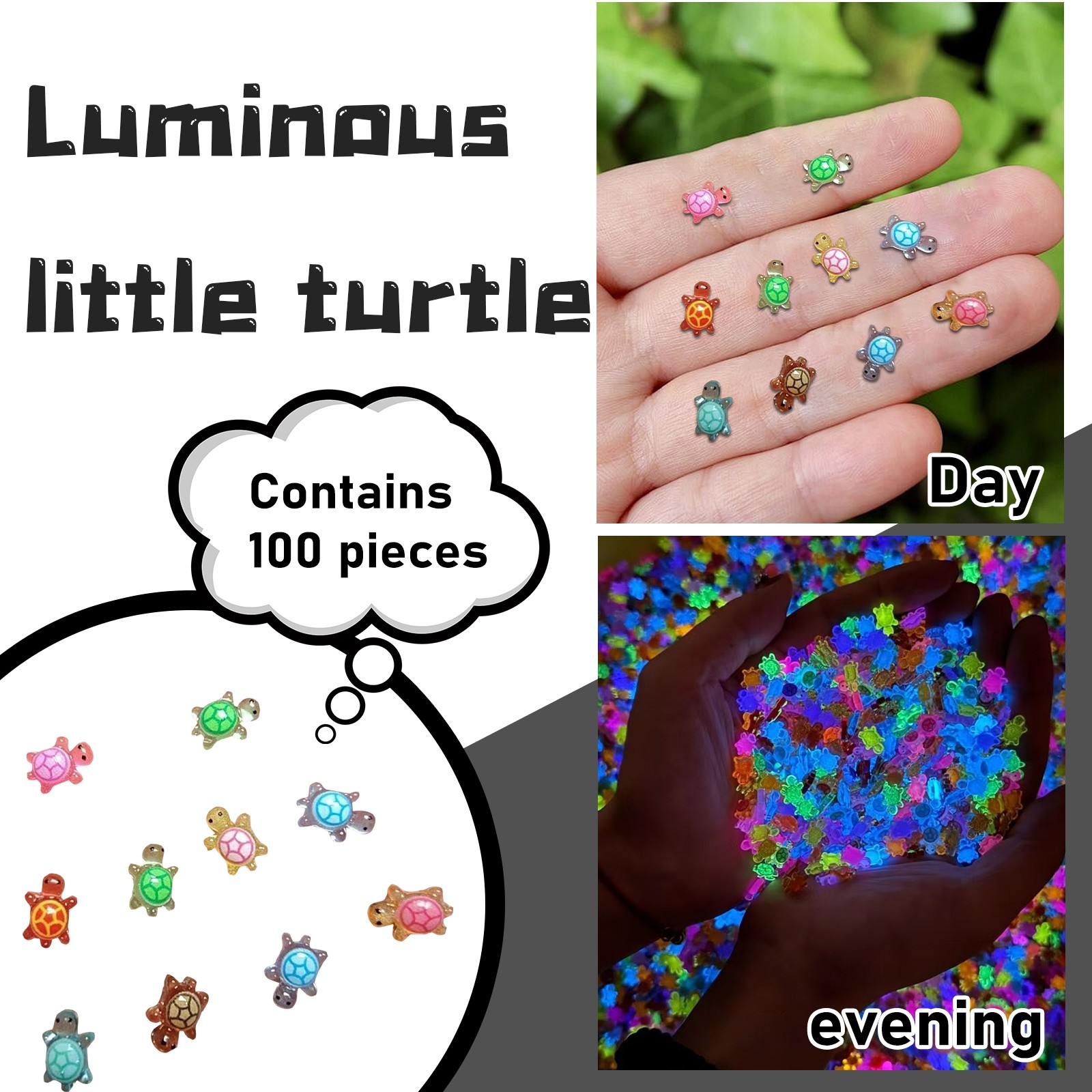 100 Pcs Cute Mini Luminous Tur - Home Decor Under 100 avis et prix