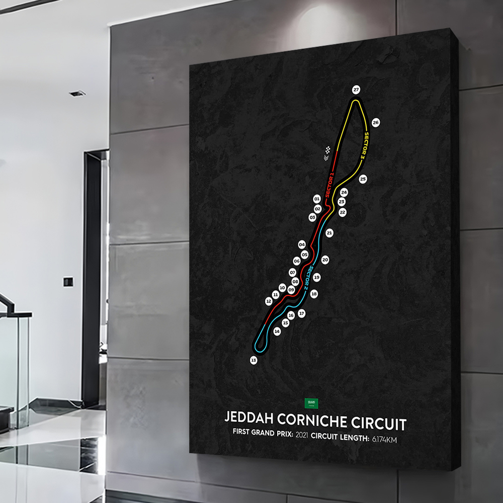 Jeddah Circuit Printing Poster - Home Decor Jeddah avis et prix