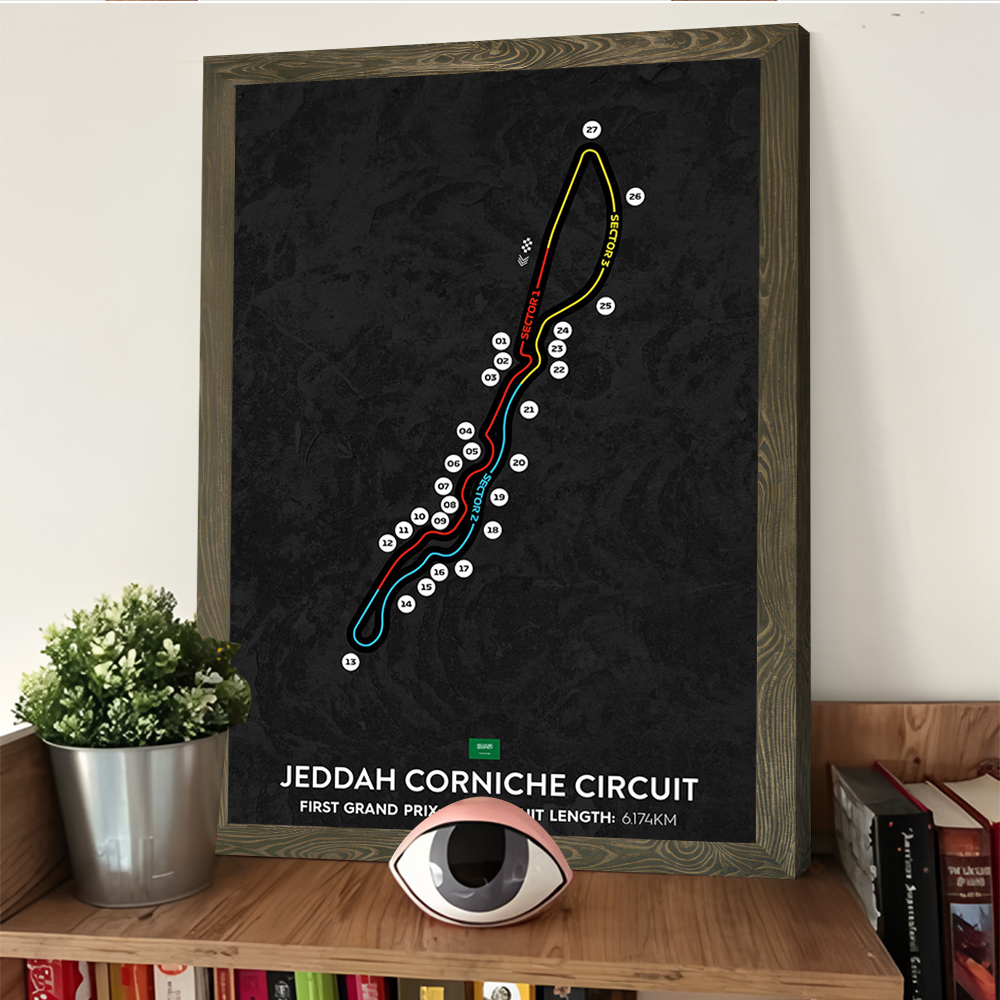 Jeddah Circuit Printing Poster - Home Decor Jeddah avis et prix