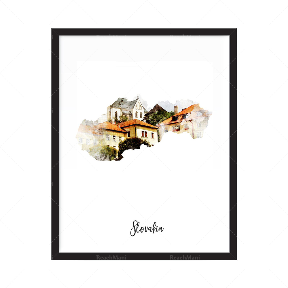 Impression de carte aquarelle  - Home Decor Qatar avis et prix