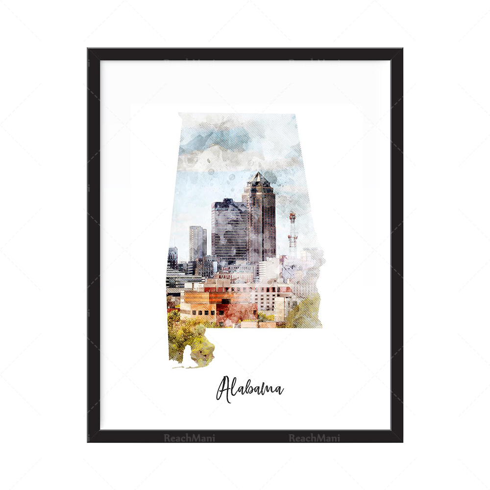 Impression de carte aquarelle  - Home Decor Qatar avis et prix