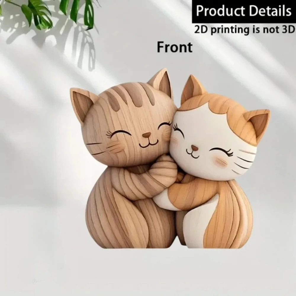 2D Flat Cat Wooden Kitten Dog  - Home Decor Enthusiast avis et prix