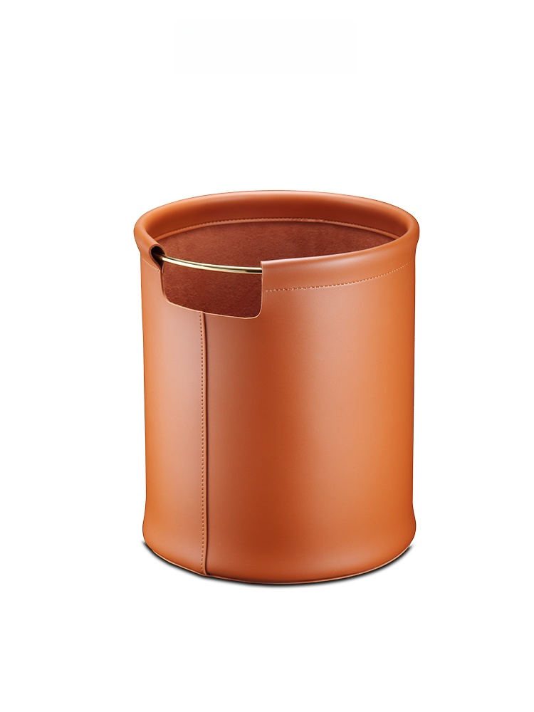 Brown Leather Storage Bucket f - Home Decor Hampers avis et prix