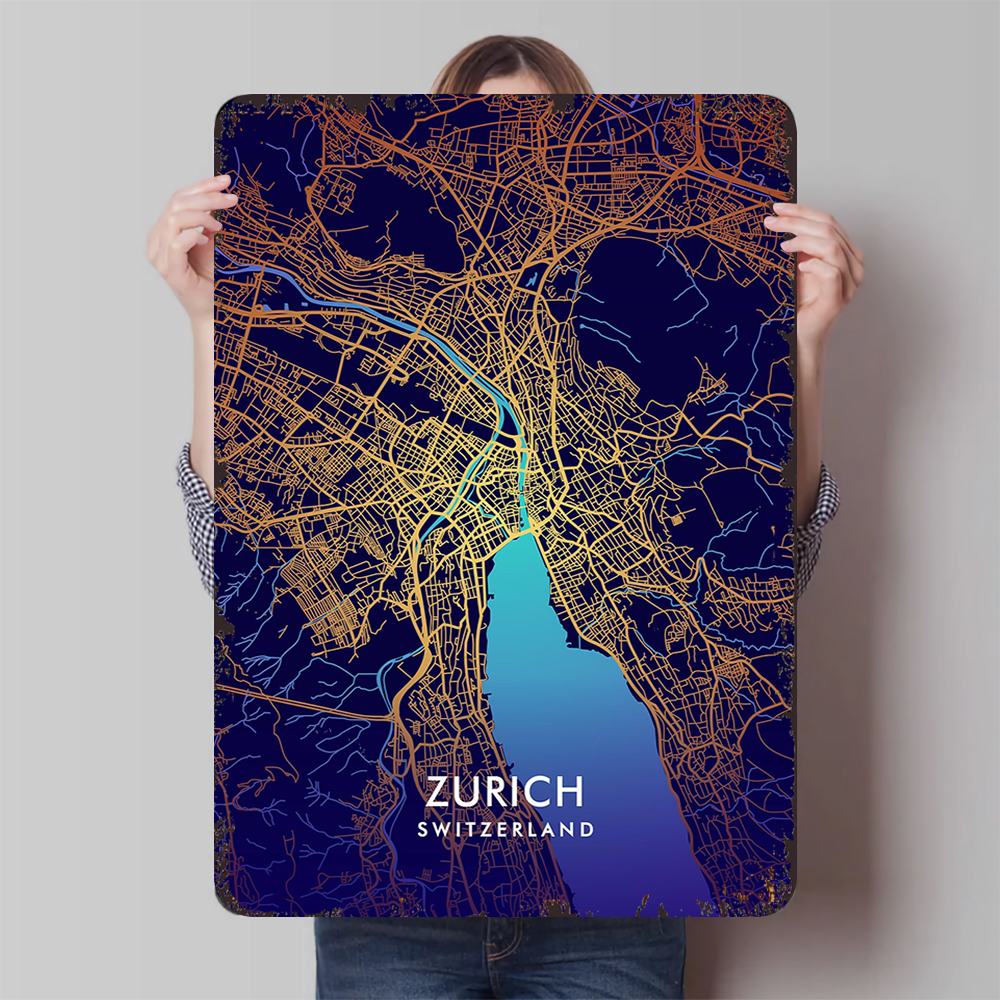 Zurich Switzerland City Map Me - Home Decor Zurich avis et prix