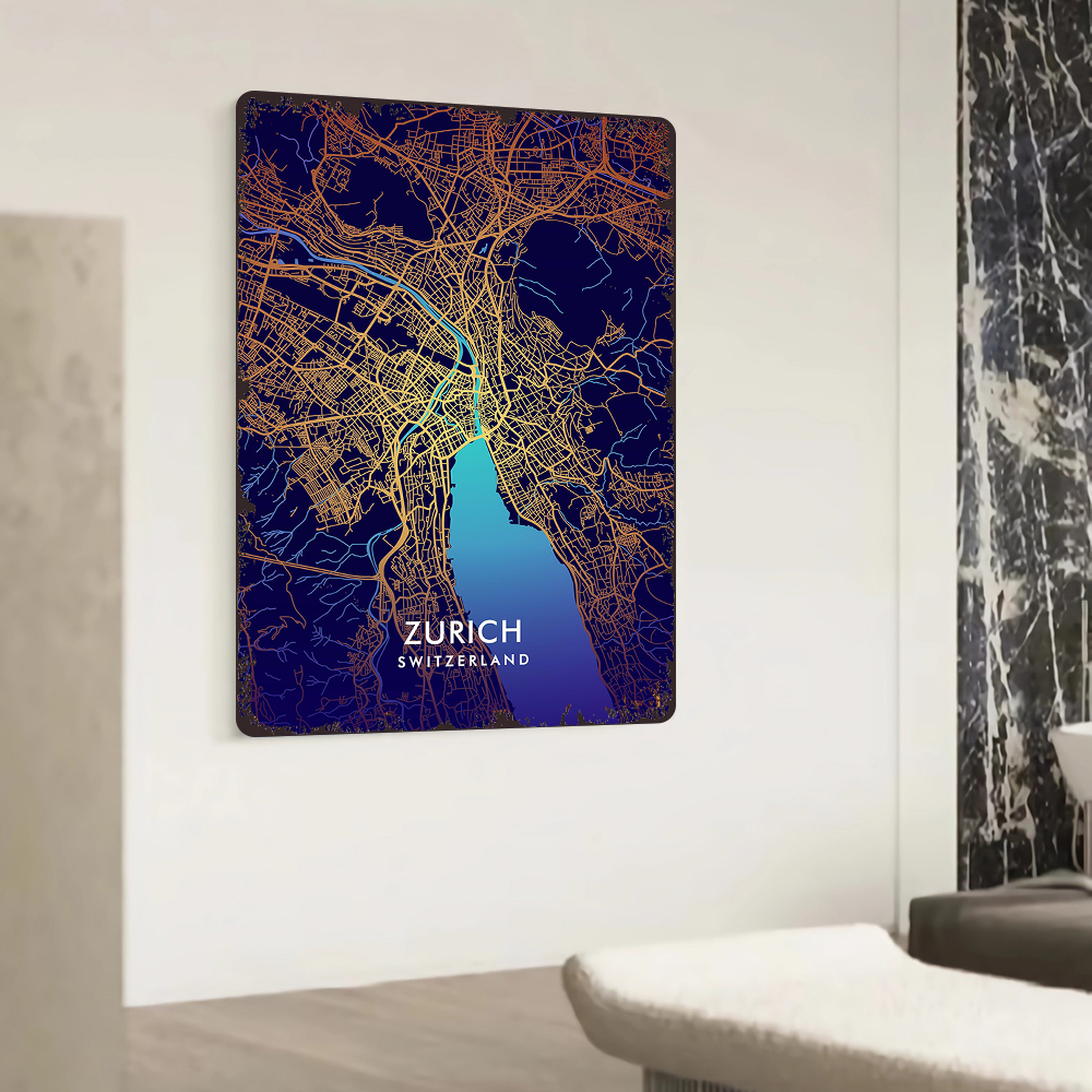 Zurich Switzerland City Map Me - Home Decor Zurich avis et prix