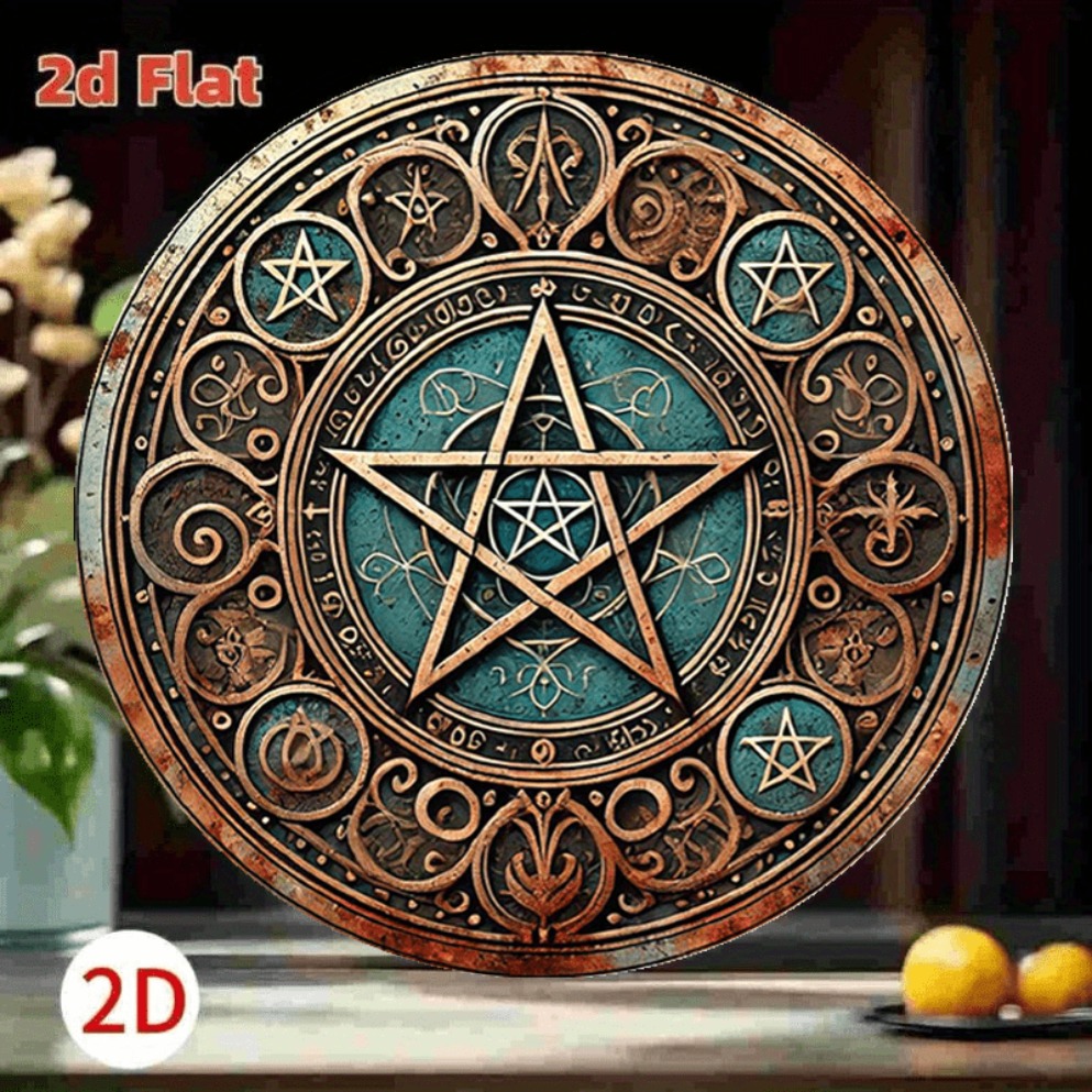 Vintage Wiccan Pentagram Metal - Home Decor Enthusiast avis et prix