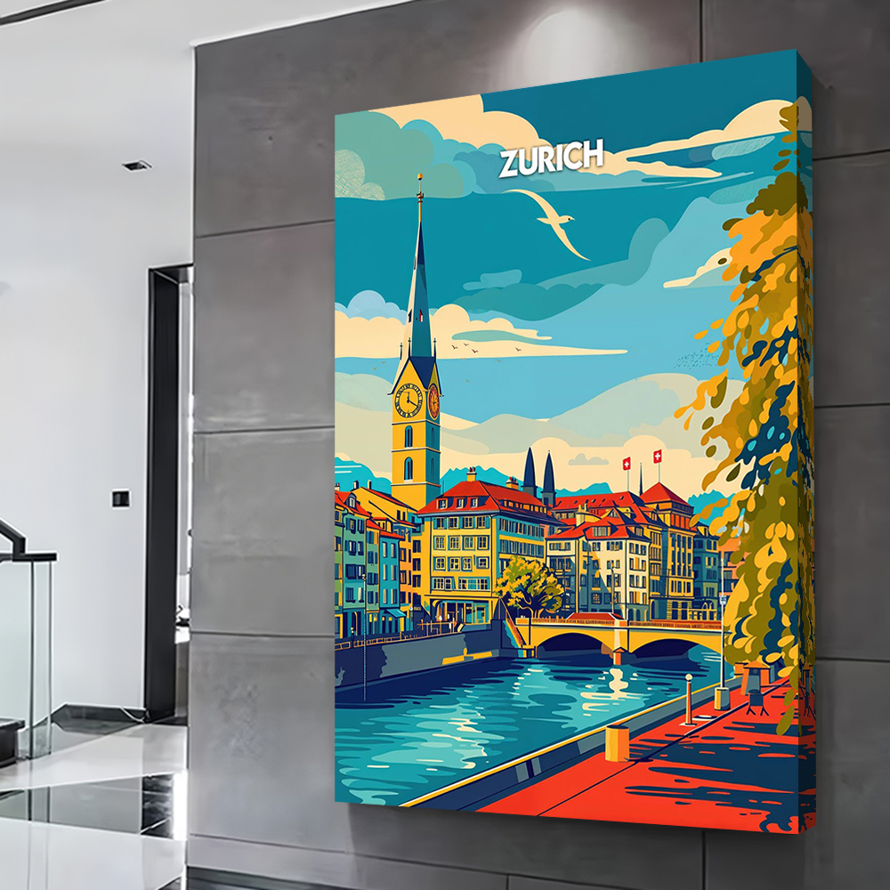 Zurich Serenity Travel Prints  - Home Decor Zurich avis et prix
