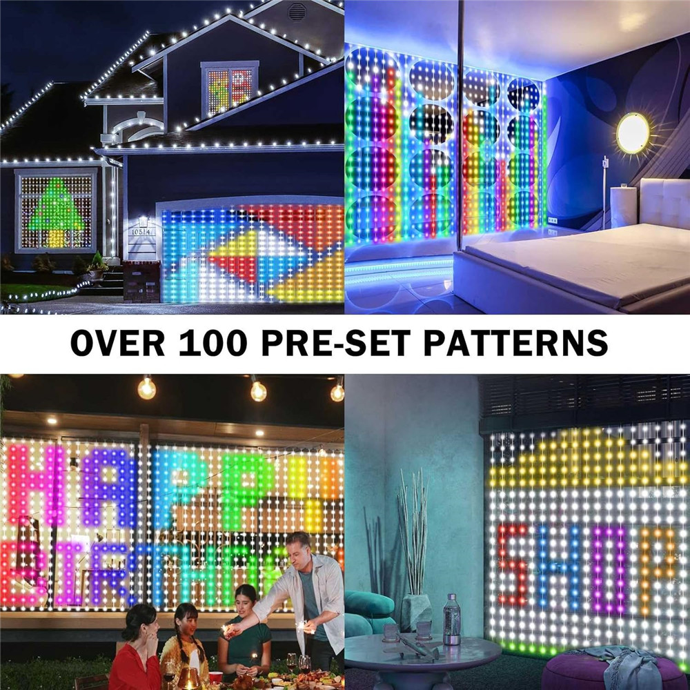 1/2PCS 400LED Curtain Lights L - String Curtain Light avis et prix