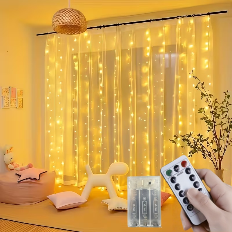 300/600 LED Battery-Operated F - String Curtain Light avis et prix