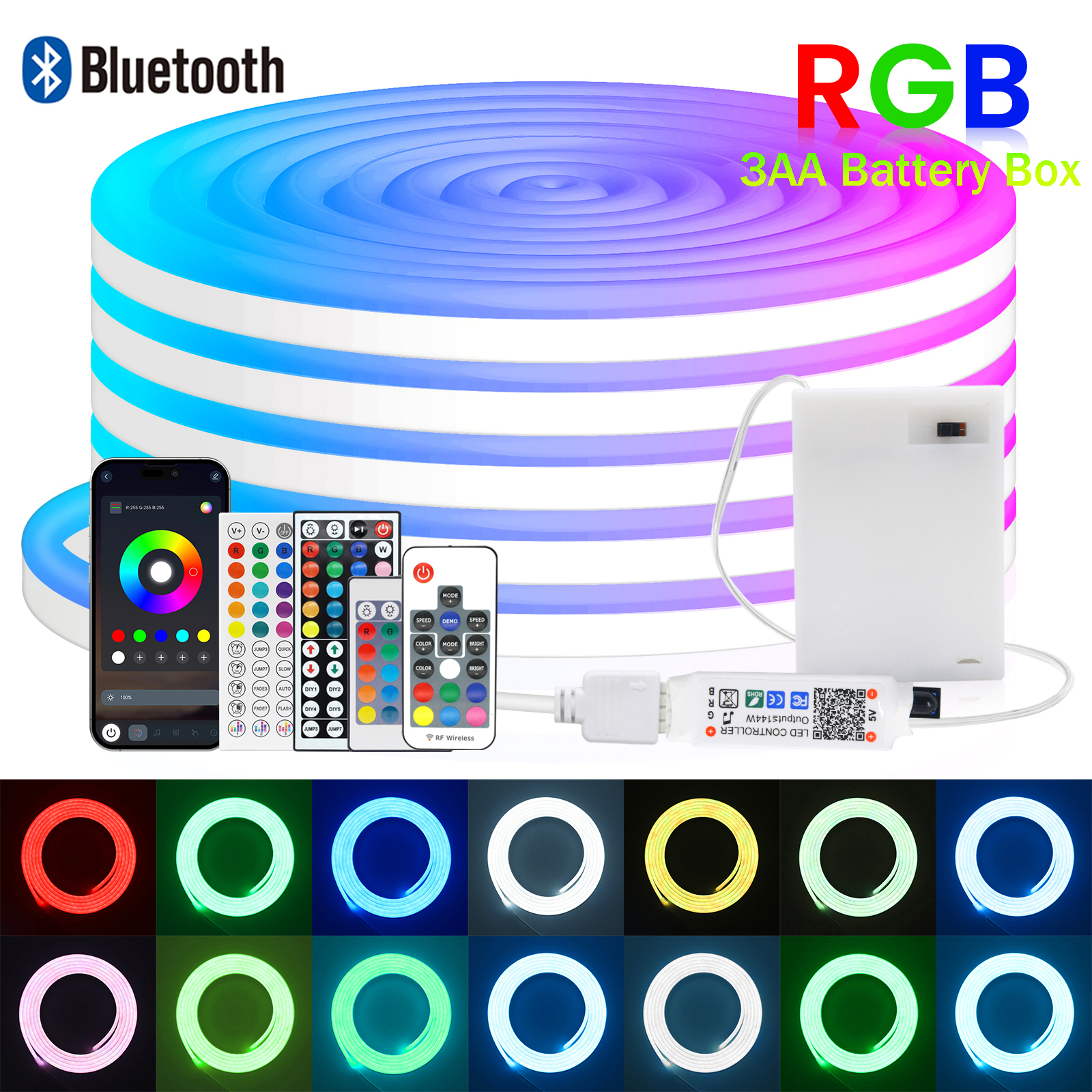 3AA Battery Box RGB Neon LED S - Home Decor App Free avis et prix