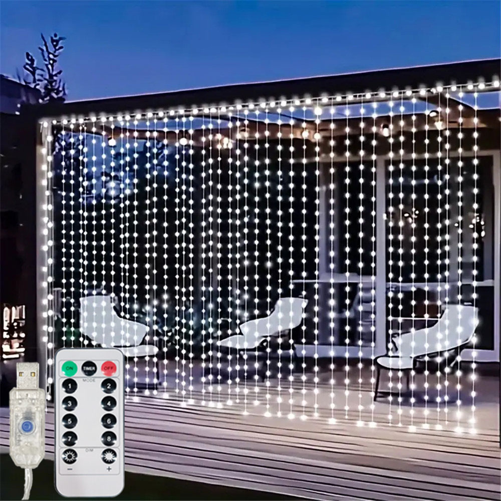 3/6M USB LED Curtain 8Modes Re - String Curtain Light avis et prix