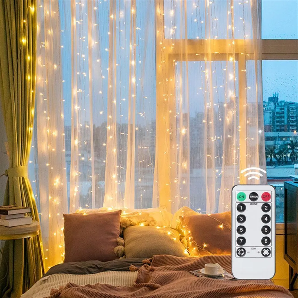 3/6M USB LED Curtain 8Modes Re - String Curtain Light avis et prix