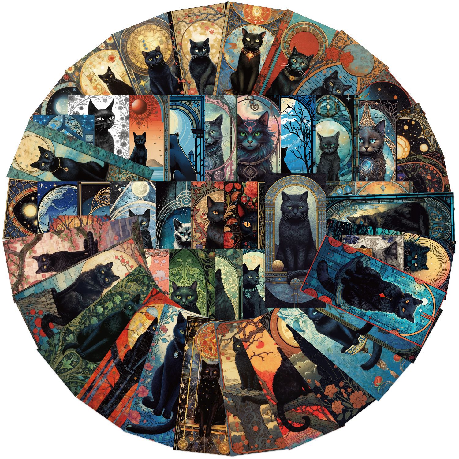 60PCS Dark Gothic Black Cat Ho - Flooring Home Decor avis et prix