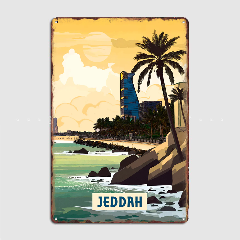 Jeddah Scenery City Travel Pos - Home Decor Jeddah avis et prix