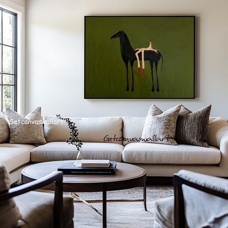 Modern Abstract Western Horse  - Home Decor Aesthetic avis et prix
