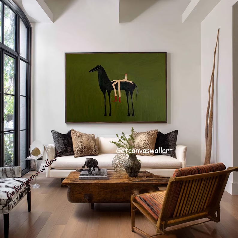 Modern Abstract Western Horse  - Home Decor Aesthetic avis et prix
