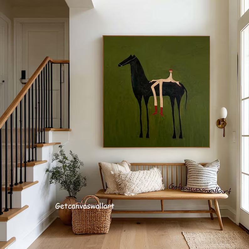 Modern Abstract Western Horse  - Home Decor Aesthetic avis et prix