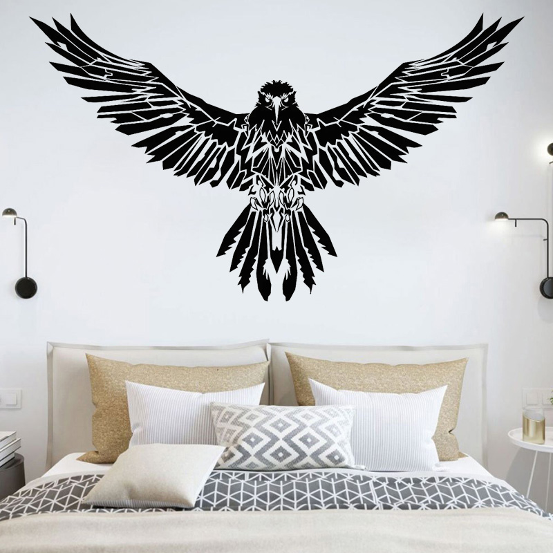 Black Raven Wall Sticker Eagle - Home Decor Vinyl Flooring avis et prix
