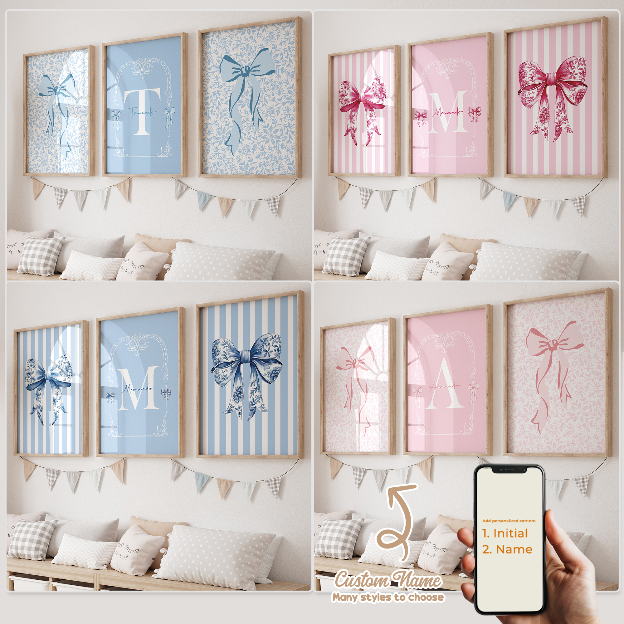 3pcs Personalized Custom Name  - Home Decor Aesthetic avis et prix