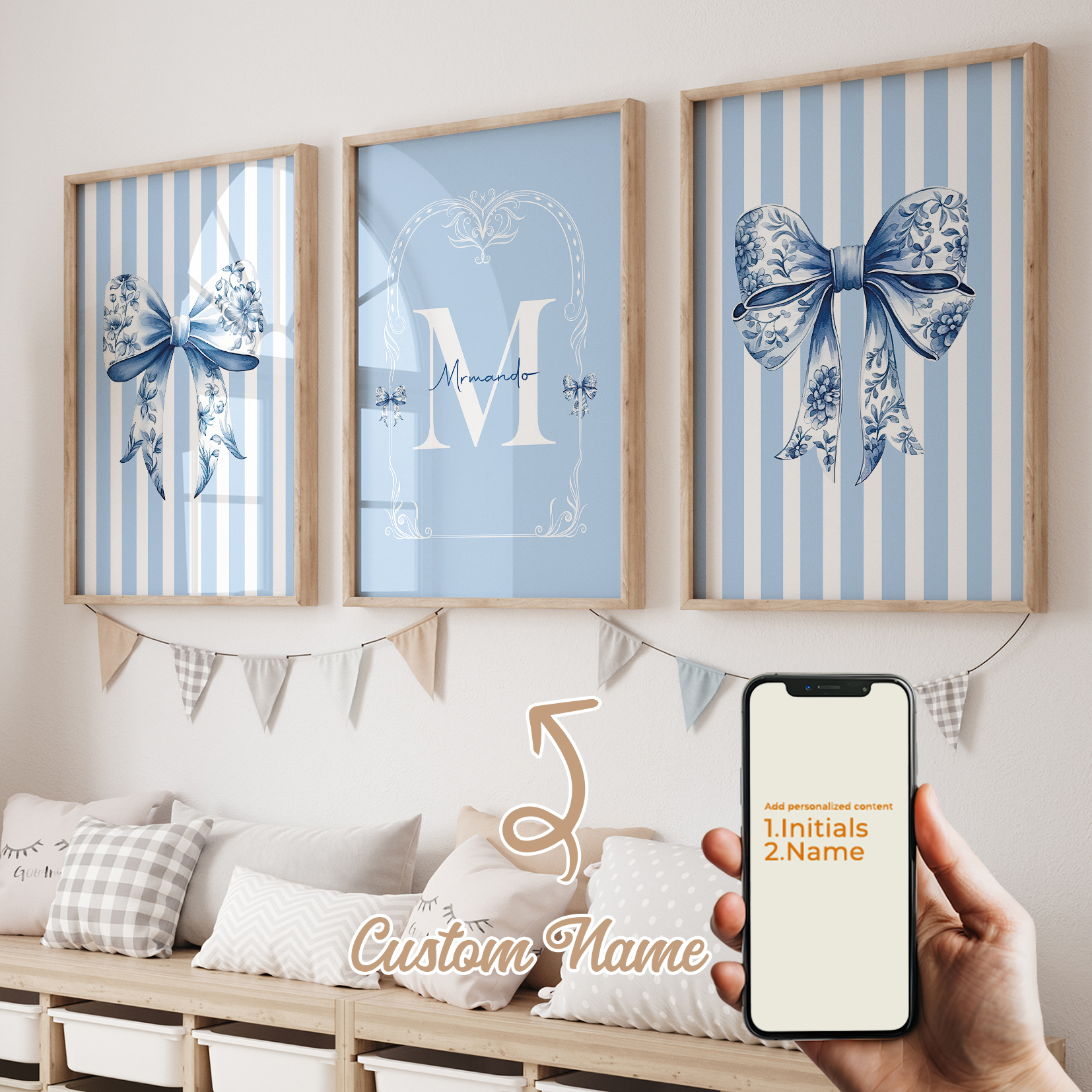 3pcs Personalized Custom Name  - Home Decor Aesthetic avis et prix