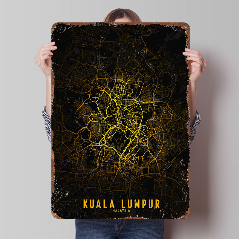 Kuala Lumpur Golden City Map P - Home Decor Kuala Lumpur avis et prix