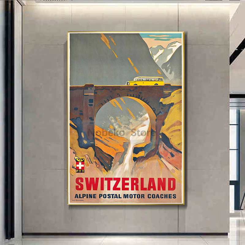 Switzerland Vintage Travel Pos - Home Decor Zurich avis et prix