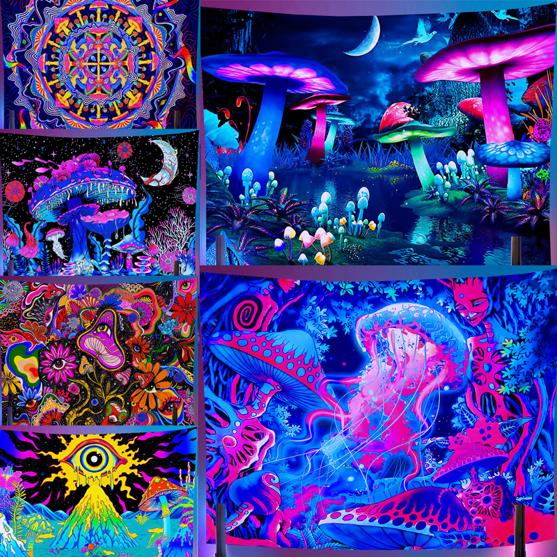 Psychedelic UV Reactive Fluore - Home Decor Under 100 avis et prix