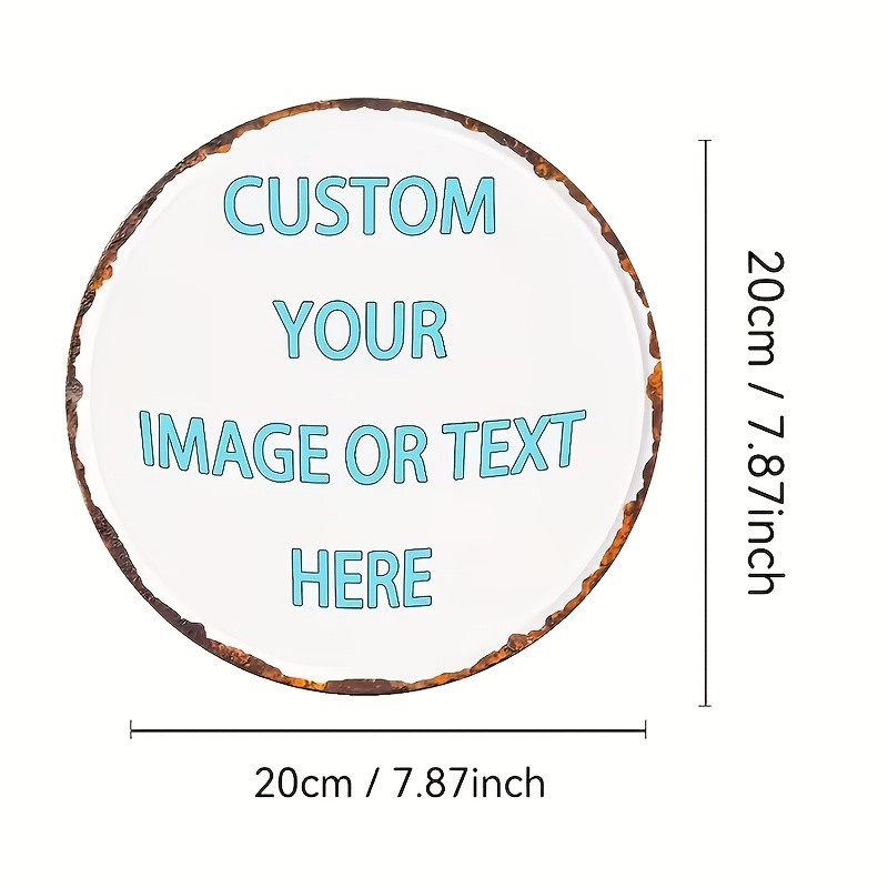 Custom Round Metal Tin Sign, P - Home Decor Free Images avis et prix